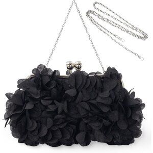 Versatile Satin Evening Purse with Detachable Chains - Fashionable & Functional